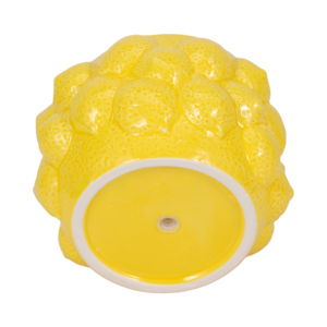 Vaso per Fiori in Ceramica Gialla, Decorazione per Interni ed Esterni, Stile Moderno, Dimensioni Ridotte - Product Image 6