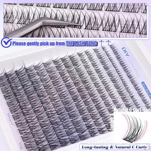 Pestañas Postizas Ligeras de Estilo Europeo Americano, en Racimos, Rizadas, para Extensión, Venta al Por Mayor - Product Image 2