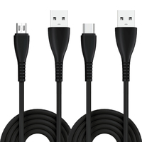 Câble USB 3.0 Type-C universel 1M en cuivre pur TPE PD pour ordinateur, charge rapide 2.4Max, vente en gros du fabricant