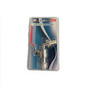 Rubinetto a Sfera da 1/2 Pollice con Finitura Cromata, Accessorio per Rubinetto da Bagno a Montaggio a Parete - Product Image 1