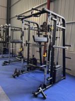 TOPTONS Equipo Comercial de Fitness Integral Entrenador Multifuncional Máquina Smith y Jaula de Sentadillas para Gimnasio y Musculación