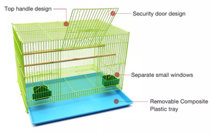 Bán buôn chim lồng các nhà sản xuất có thể gập lại Kim loại chim lồng để bán chim - Product Image 4