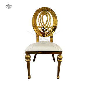 Silla de Boda Moderna de Lujo en Acero Inoxidable Dorado para Comedor, Sala de Estar, Eventos, Muebles Comerciales para Hoteles - Product Image 3