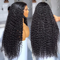 Perruque frontale en dentelle suisse 13x6 en cheveux indiens bruts, cuticules alignées, 100% cheveux humains, longue et bouclée, perruques frontales en dentelle HD pour femmes