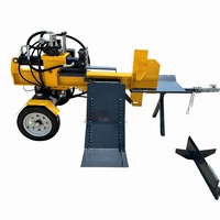 Fendeuse de bûches à essence 27 tonnes, machine à couper le bois de chauffage, type remorque, pour usage forestier et agricole