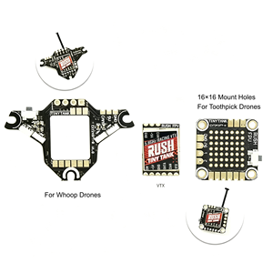RUSHFPV Tiny Tank 350mW VTX 5.8G 48CH TBS SmartAudio <span class=keywords><strong>U</strong></span>.FL Ultraleichter 1,4g FPV Video-Sender für Toothpick Whoop Drohnen - Product Image 2