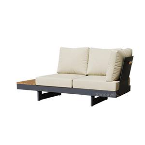 Canapé <span class=keywords><strong>de</strong></span> <span class=keywords><strong>jardin</strong></span> moderne 3 places en rotin pour extérieur nouveauté cadre en aluminium <span class=keywords><strong>bois</strong></span> métal meubles en osier en vente pour les parcs à manger - Product Image 4