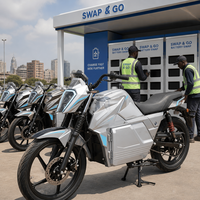 Cost-Effective Electric Motorcycle for Africa South America 72V LFP Swappable Battery Rental