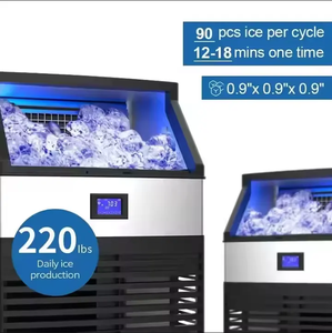 Commercial Stainless Steel Automatic <b>Ice</b> <b>Maker</b>: 80-130kg Large-Capacity Cube Machine Commercial <b>Ice</b> Block Making Machine - Product Image 3