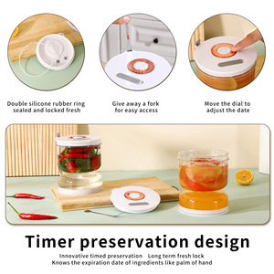 Modern Transparent ABS <b>Pickle</b> <b>Jar</b> Flip Top Fermenter Airtight Juice Separator Leakproof 800ml Food Storage Container for Kitchen - Product Image 3