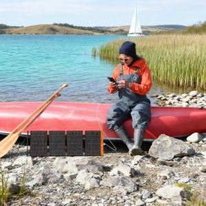 Panel Solar Monocristalino de Silicio de Alto Rendimiento de 60W, Impermeable, Diseño Plegable Avanzado, Eficiencia >22.3%, Negro, Maximiza - Product Image 6