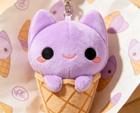 Fabricant OEM – Porte-clés en peluche personnalisé en coton PP, en forme de crème glacée, mignon et doux, unisexe, pour cadeaux d'enfants
