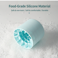 Moule à glaçons en silicone de qualité alimentaire, seau à glaçons, moule à glaçons cylindrique facile à démouler avec couvercle pour la maison, le whisky, les cocktails
