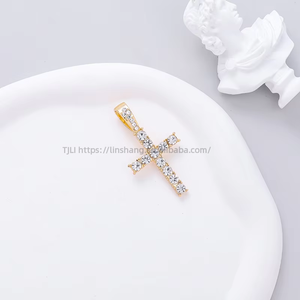 Classic Simple <b>Cross</b> Pendant, Zircon Light Luxury Fashion <b>Cross</b> Necklace, Necklace Men's and Women's Jewelry - Product Image 3