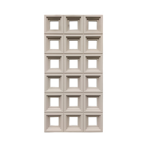 Panneaux muraux artificiels en PU gris au design moderne et durable, grandes dalles imitation briques creuses en polyuréthane pour intérieur et extérieur de villa - Product Image 3