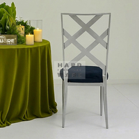 Chaise de banquet empilable en acier inoxydable pour mariage