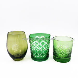 Verres à Whisky en <span class=keywords><strong>cristal</strong></span> vert frais, ensemble <span class=keywords><strong>de</strong></span> gobelets en verre faits à la main, Offre Spéciale - Product Image 3