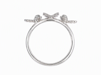 Bague papillon en or 18 carats avec diamants naturels, bijoux de luxe pour femmes, motif jardin, bijoux fins, cadeau de vacances, Art Déco