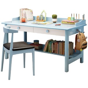 Solid Wood <b>Desk</b> Chair Set Modern Simple Kids Study <b>Table</b> Home Student Writing <b>Desk</b> Bedroom Furniture - Product Image 5