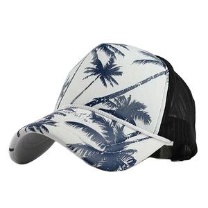 نمط جديد 5 لوحة عارضة قبعة سائق الشاحنة مخصص هاواي الأزهار الطباعة Snapback كاب الأزياء الشاطئ شبكة قبعات - Product Image 2