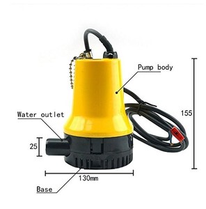 <span class=keywords><strong>Pompe</strong></span> de transfert d'eau à arbre en acier inoxydable submersible 12V Bil Yacht Saloon <span class=keywords><strong>pompe</strong></span> de douche de voiture pour applications de pêche en <span class=keywords><strong>bateau</strong></span> marin - Product Image 3