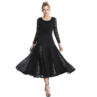 Vêtements de performance à manches longues pour femme pour compétition de danse de salon répondant aux normes nationales