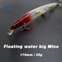 Appât flottant de grande taille, 175mm, 25g, OEM, leurre pour poisson nageur, méné, pêche en eau salée