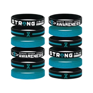 Bracelets en silicone double face vierges personnalisables avec logo pour cadeaux d'entreprise et sportifs – Vente en gros - Product Image 1