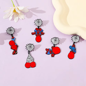 Insigne métallique de personnage de dessin animé créatif, petite araignée de <span class=keywords><strong>super</strong></span>-<span class=keywords><strong>héros</strong></span>, épingle en émail dur et doux pour accessoires - Product Image 2