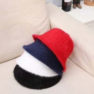 Autumn Winter New Long Rabbit Fur Bucket <b>Hat</b> Thickened Warm Plush Fisherman <b>Hat</b> - Product Image 3