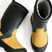 Bottes de sécurité hivernales respirantes en caoutchouc PVC OEM/ODM de haute qualité, avec embout en acier, imperméables, isolantes, durables et lumineuses pour la chasse