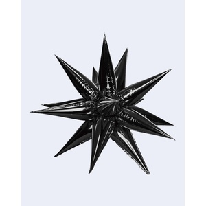 Palloncino a stella a più punte da 67cm in stile Macaron nero per matrimoni natale palloncino gonfiabile per feste ad elio stampato 100 pz - Product Image 1