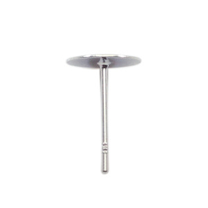 Postes para pendientes de acero inoxidable de 3-12 mm, planos y redondos, chapados en rodio, para la fabricación de pendientes y accesorios de joyería. - Product Image 3