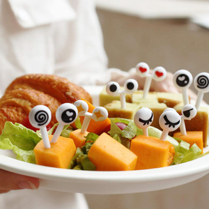 Lindo Tenedor de <span class=keywords><strong>comida</strong></span> de silicona de dibujos animados para niños Mini desechable Mini Horquilla Tenedor De Fruta almuerzo Beto fruta dibujos animados Pick niños - Product Image 4