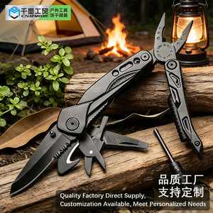 Multitool Pliers Knife, Outdoor <b>Survival</b> <b>Kit</b> with Whistle, Fire Rod & Screwdriver Bits - Product Image 2