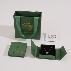 Luxury Necklace <b>Earring</b> Ring Paper Gift <b>Box</b> Double Open Door Jewelry <b>Box</b> Eco-friendly Magnetic Flip Cover Jewelry <b>Box</b> - Product Image 5