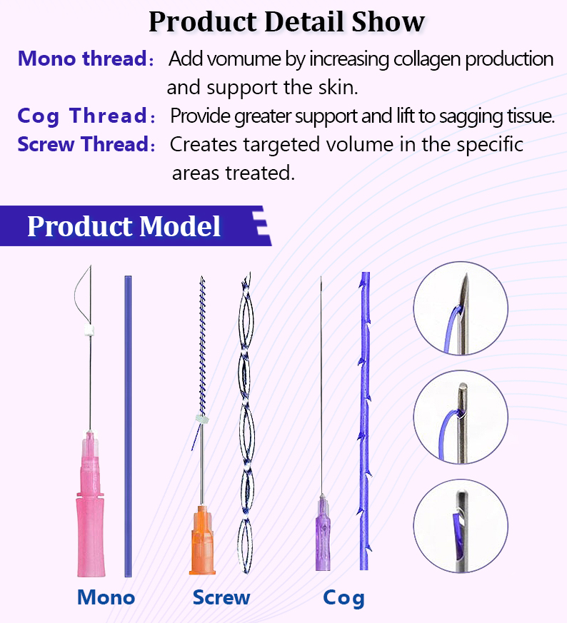 Korea wholesale bulk face plla pcl pdo thread for nose shape lifting big effect