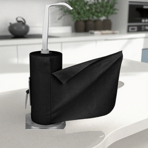 Rollo de toallas de microfibra negras 330 hojas 6 rollos de forma cuadrada lavable reutilizable para coches tienda trapos de limpieza de cocina - Product Image 1