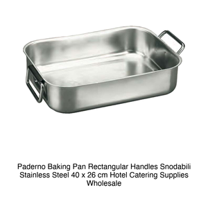 ถาดเค้กสแตนเลสทรงสี่เหลี่ยม Ø 40 ซม. สูง 26 ซม. พร้อมหูจับพับได้ Paderno - Product Image 2