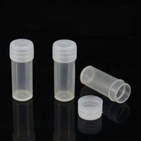 Frascos de Plástico Transparente de 5 ml con Tapa de Rosca, Forma Cilíndrica, Material PP, Contenedor para Almacenamiento de Productos Químicos