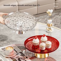 Grensoverschrijdende duurzame transparante hoge plastic fruit schaal, licht-luxe, high-end, fris design, voor thuis, woonkamer, koffie.