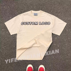 Camiseta monocromática Vintage Hip Hop High Street Distressed Acid Wash Drop Shoulder T Shirt para hombres - Product Image 2