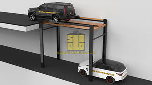 Lift mobil profesional, sistem Transport tugas berat 2 lantai 4 POS, peralatan parkir angkat parkir untuk garasi - Product Image 4