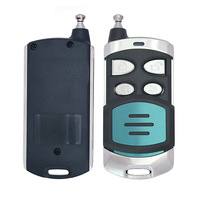 Télécommande à code d'apprentissage à 4 boutons avec coque métallique, antenne externe 433 MHz, émetteur RF pour ouvre-porte de garage
