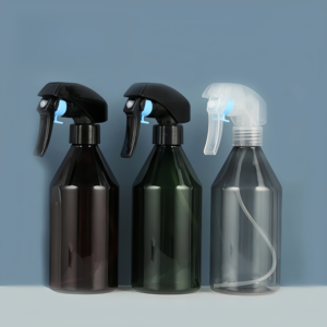 Vente flash 100ml 200ml 300ml 500ml Bouteille pulvérisateur à gâchette en plastique PET <span class=keywords><strong>vert</strong></span> ambre transparent pour l'eau, les liquides, les cosmétiques, le <span class=keywords><strong>shampoing</strong></span> - Product Image 3