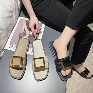 Sandalias Planas de Verano Estilo Coreano para Mujer, Nuevas, a la Moda, con Punta Abierta, Plataforma, Personalizadas, Acolchadas, Antideslizantes, de PVC, para Exteriores, para Estudiantes - Product Image 5