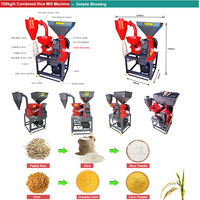 Mini fraiseuse de riz commerciale portable 700 kg/h fraiseuse de riz complète moulin à riz prix de la machine philippines