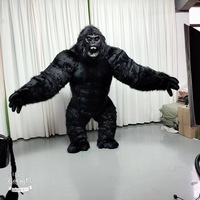 Costume de gorille gonflable réaliste, mascotte animal King Kong, costume gonflable géant taille unique
