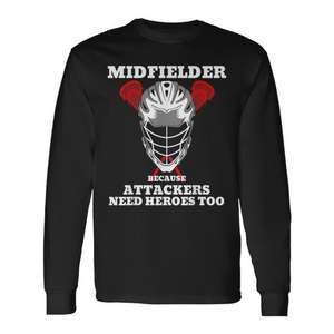 T-shirt à manches longues pour homme, modèle Midfielder de lacrosse, Heroes Unite - Product Image 1