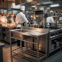 Fregadero Comercial Independiente de Tamaño Personalizado con un Solo Tazón, de Acero Inoxidable, para Cocina, Fabricación en Acero